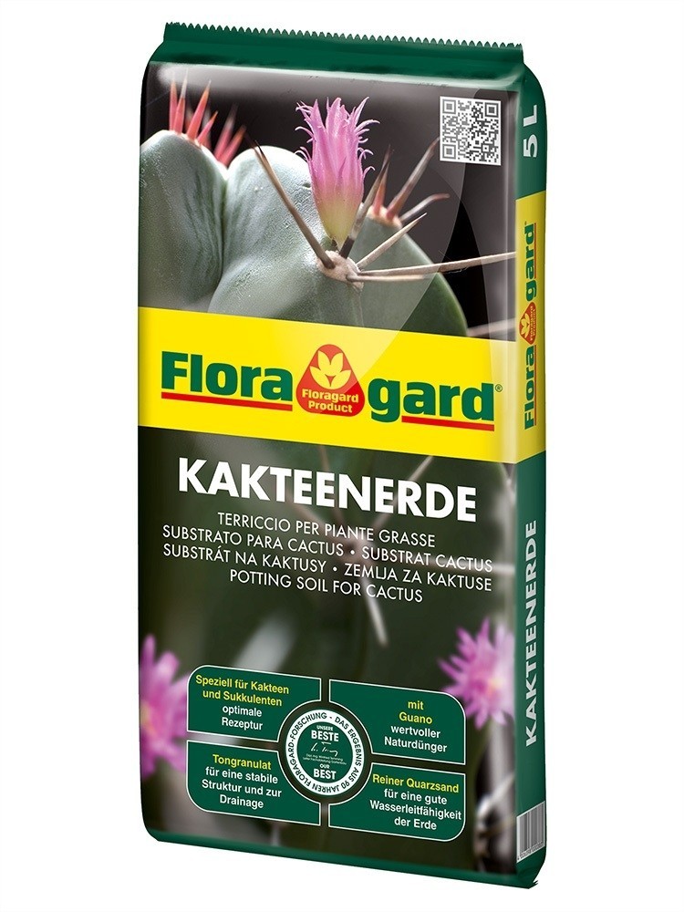 Floragard ดินปลูก กระบองเพชร ขนาด 5 ลิตร ( Potting Soil for cactus ) ดินอเนกประสงค์ ดินปลูกกระบองเพชร ดินปลูกกระบองเพชร ไม้อวบน้ำ สูตรพิเศษ สวน เกษตร